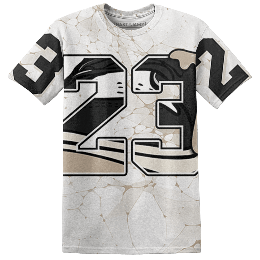 Latte 1s T Shirt Match 23 Sneaker 3D All-Over Print - NastyJamz