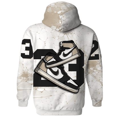 Latte 1s Hoodie Match 23 Sneaker 3D All-Over Print - NastyJamz