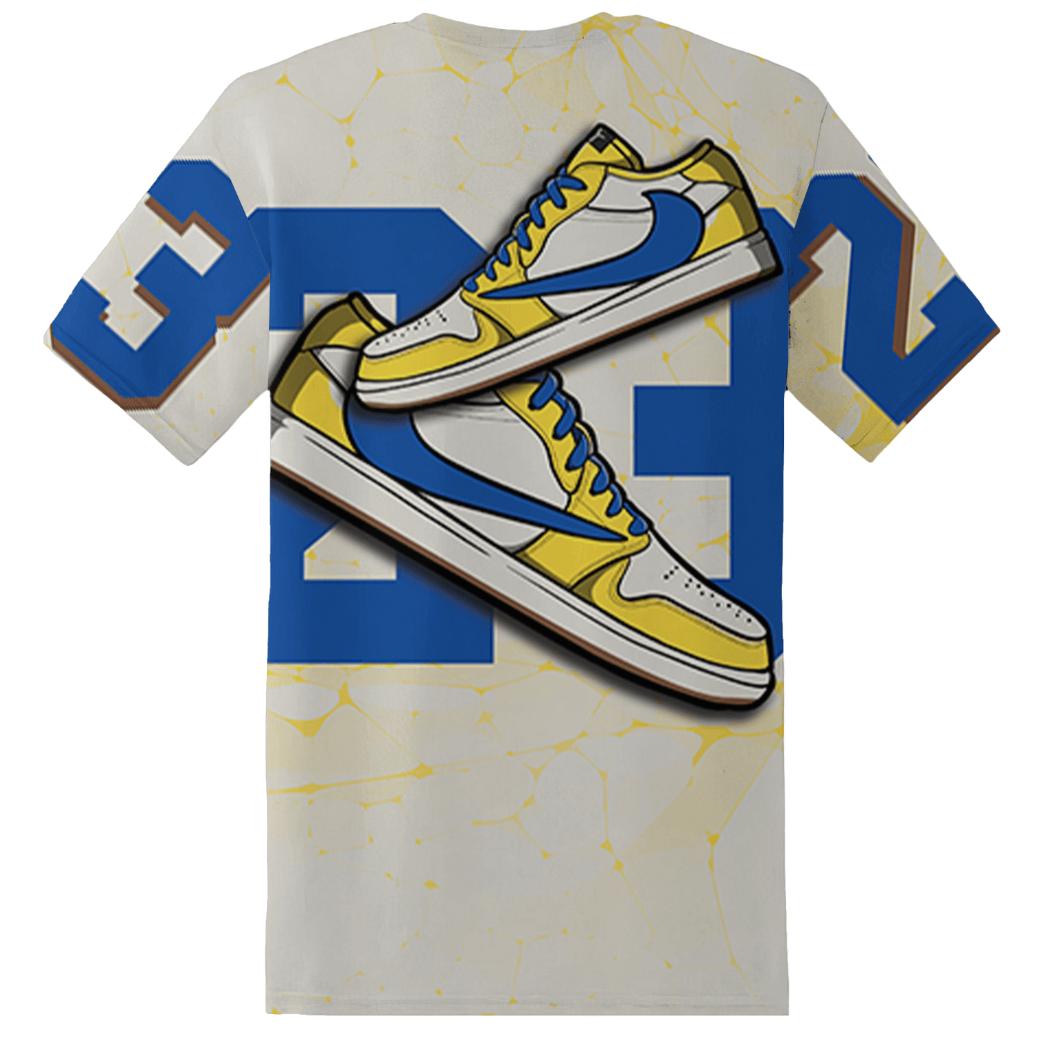 Low OG Canary TVSC 1s T Shirt Match 23 Sneaker 3D All-Over Print - NastyJamz
