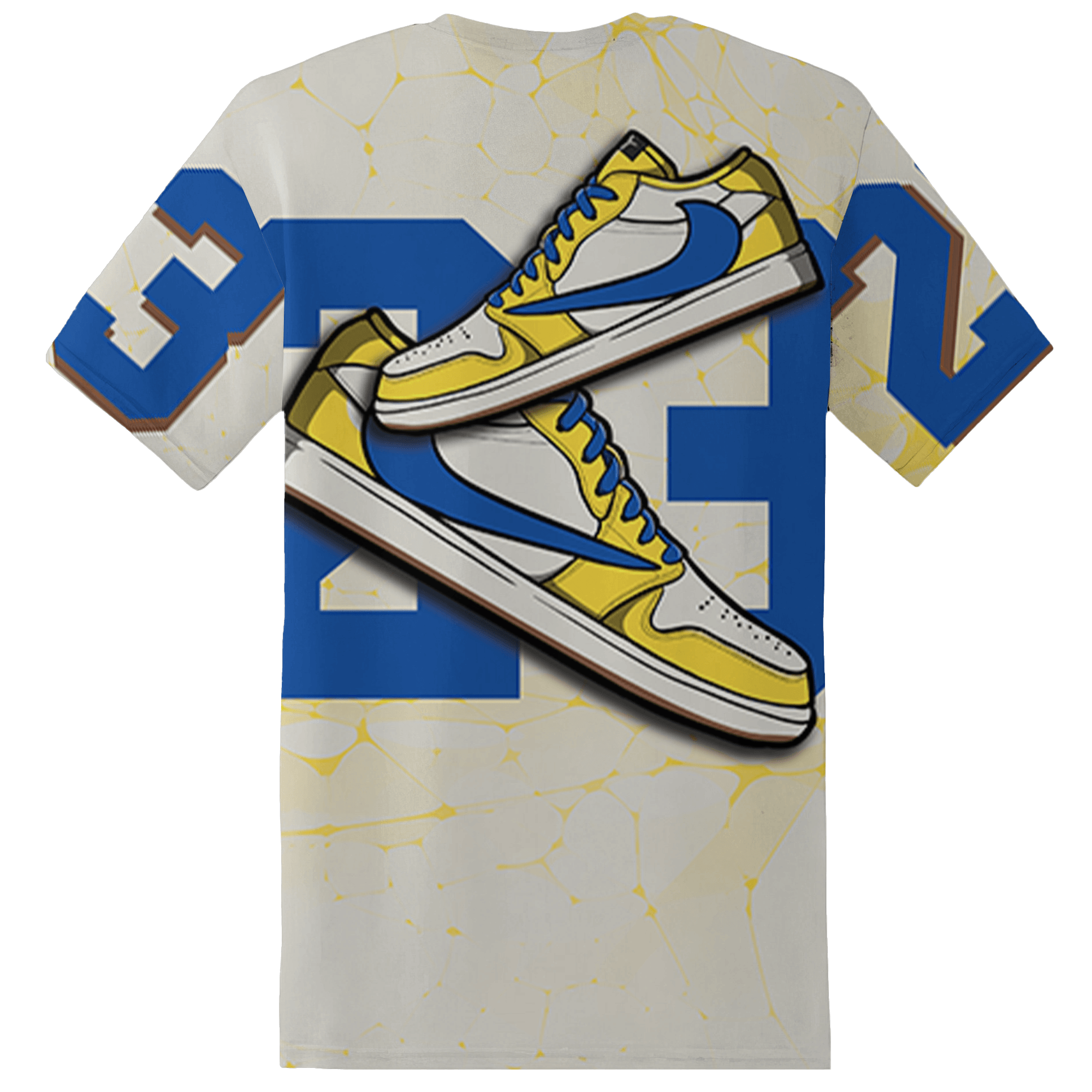 Low OG Canary TVSC 1s T Shirt Match 23 Sneaker 3D All-Over Print - NastyJamz