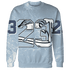 Mid Diffused Blue Grey 1s Sweatshirt Match 23 Sneaker 3D All-Over Print - NastyJamz