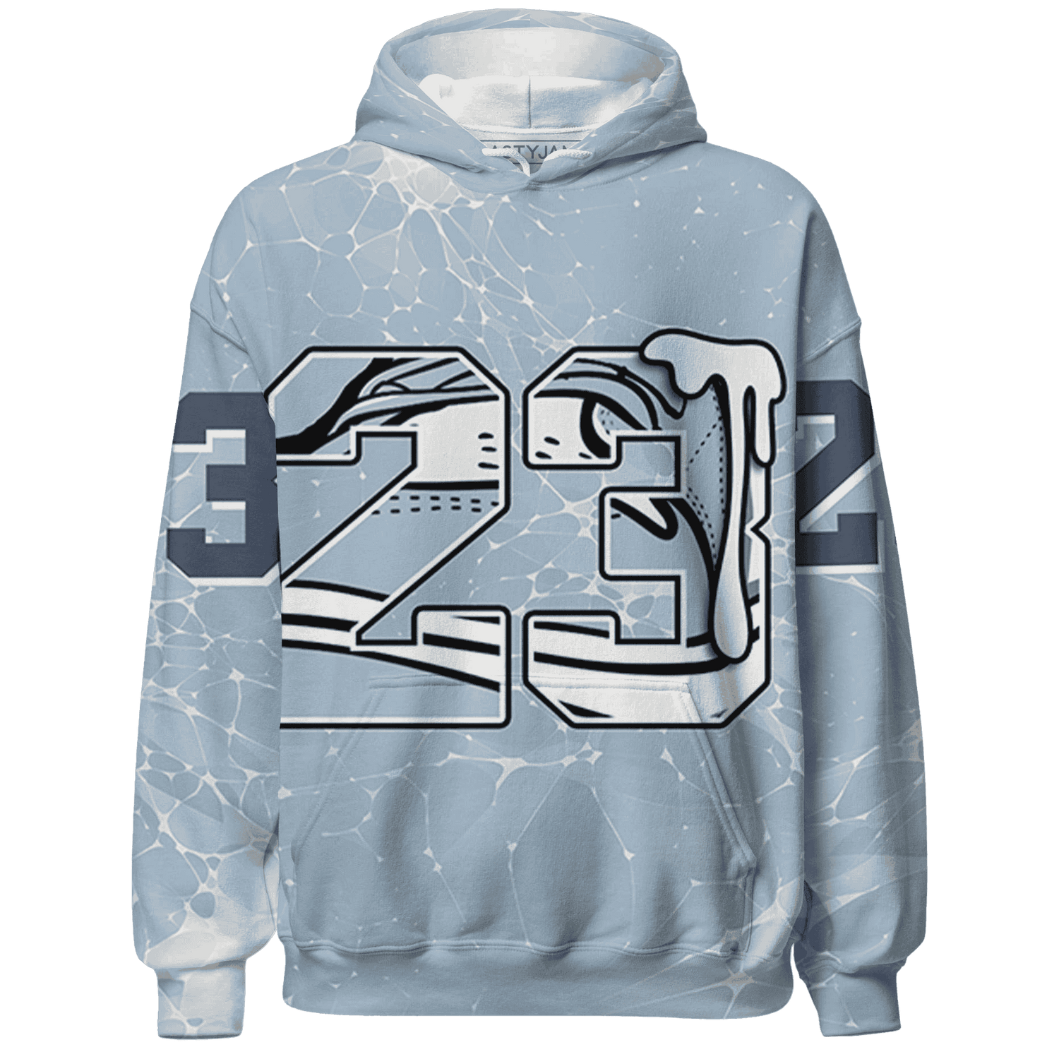 Mid Diffused Blue Grey 1s Hoodie Match 23 Sneaker 3D All-Over Print - NastyJamz