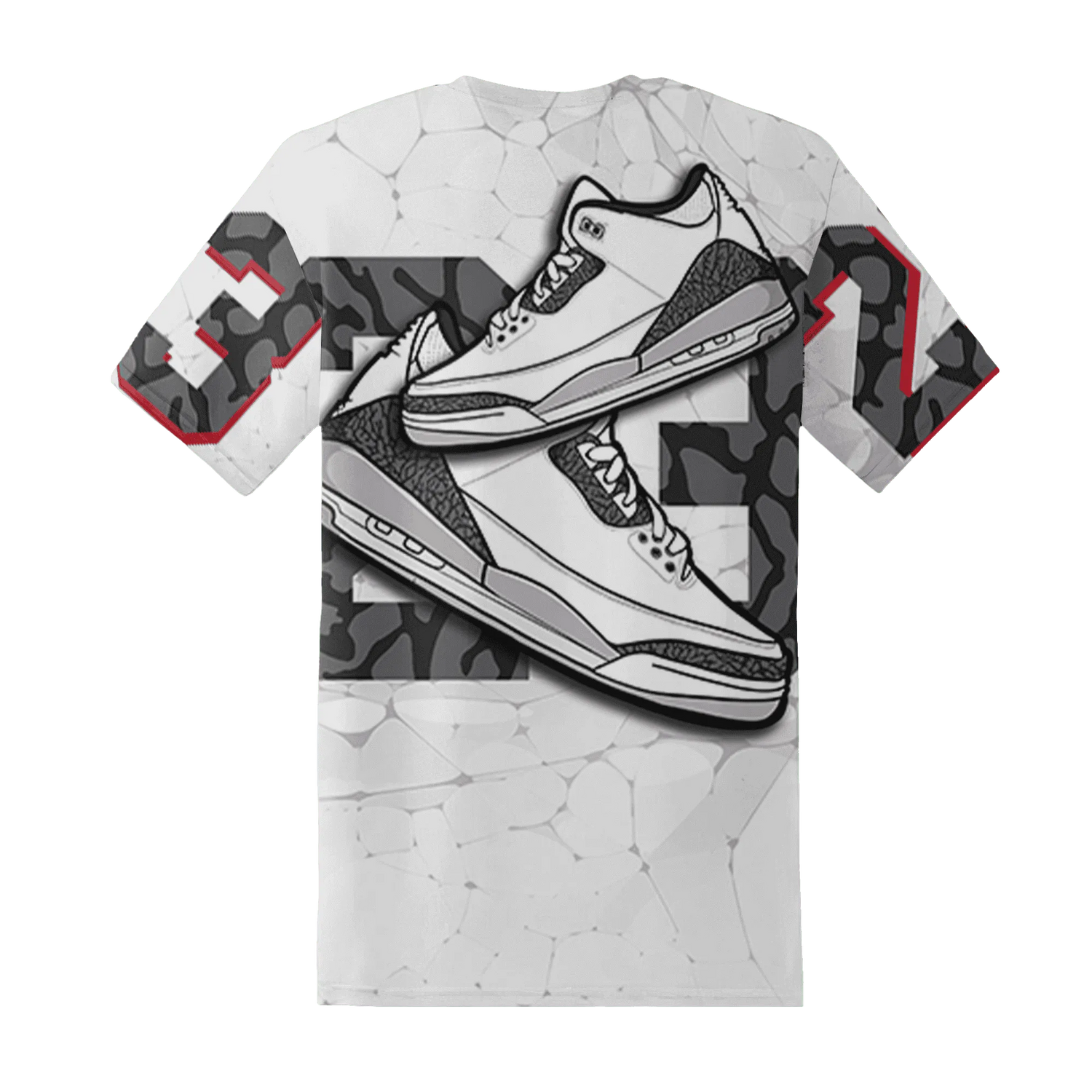 Cement-Grey-3s-T-Shirt-Match-23-Sneaker-3D