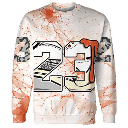 Georgia Peach 3s Sweatshirt Match 23 Sneaker 3D All-Over Print - NastyJamz