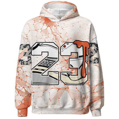 Georgia Peach 3s Hoodie Match 23 Sneaker 3D All-Over Print - NastyJamz