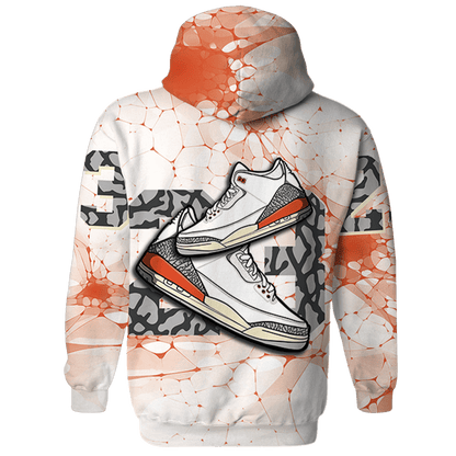 Georgia Peach 3s Hoodie Match 23 Sneaker 3D All-Over Print - NastyJamz