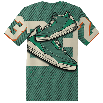 Nina CN Abney 3s T Shirt Match 23 Sneaker 3D All-Over Print - NastyJamz
