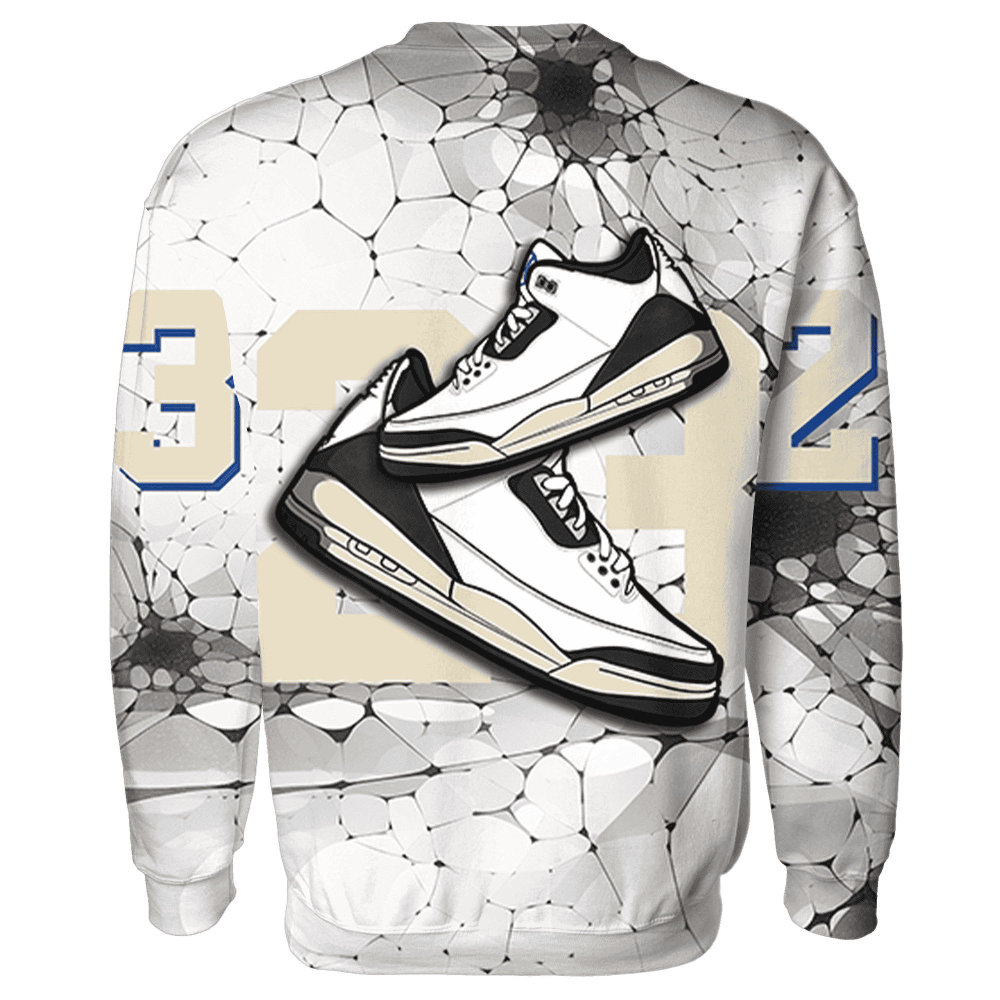 Quaiii 54 3s Sweatshirt Match 23 Sneaker 3D All-Over Print - NastyJamz