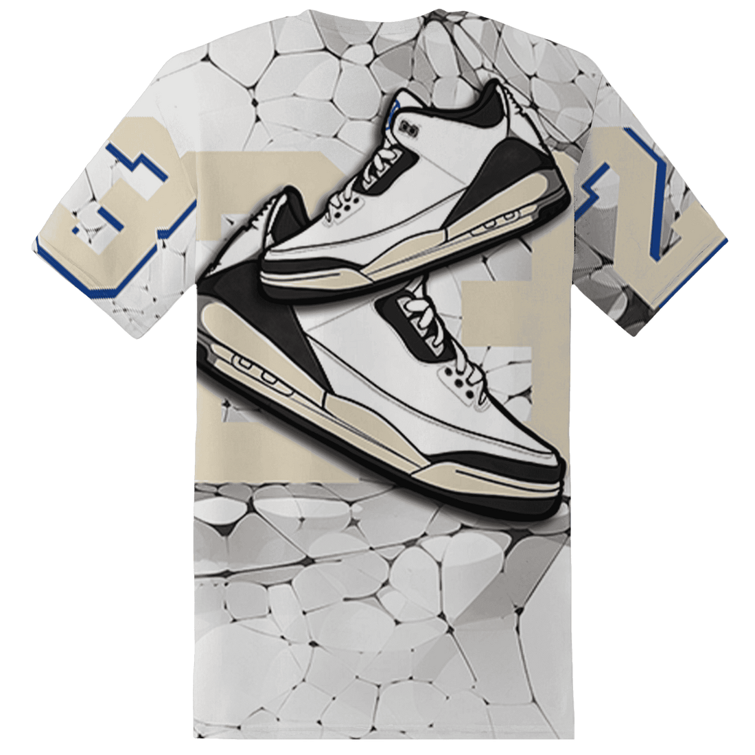 Quaiii 54 3s T Shirt Match 23 Sneaker 3D All-Over Print - NastyJamz