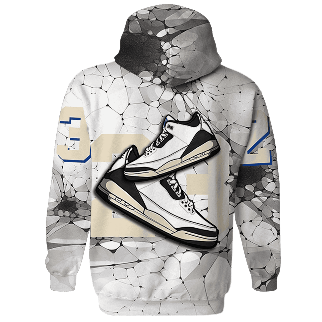 Quaiii 54 3s Hoodie Match 23 Sneaker 3D All-Over Print - NastyJamz