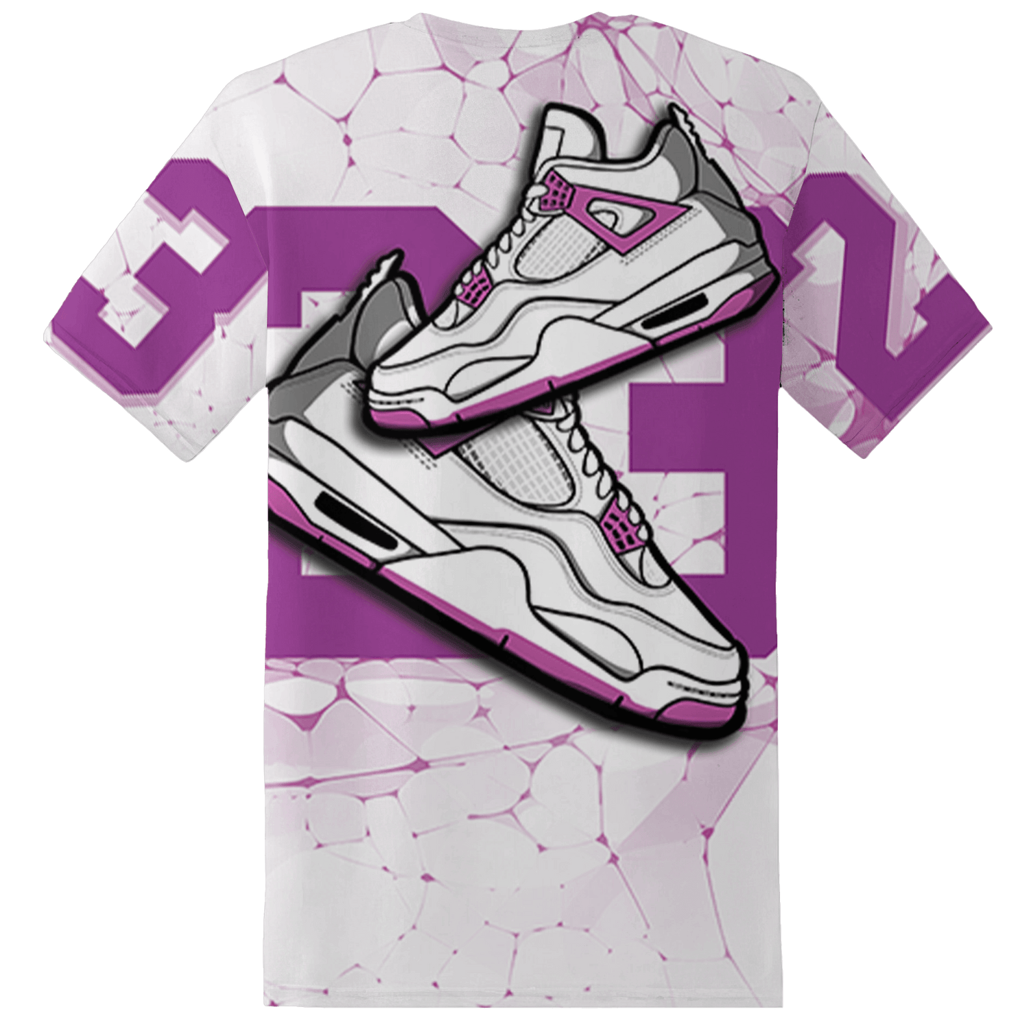 GS Hyper Violet 4s T Shirt Match 23 Sneaker 3D All-Over Print - NastyJamz