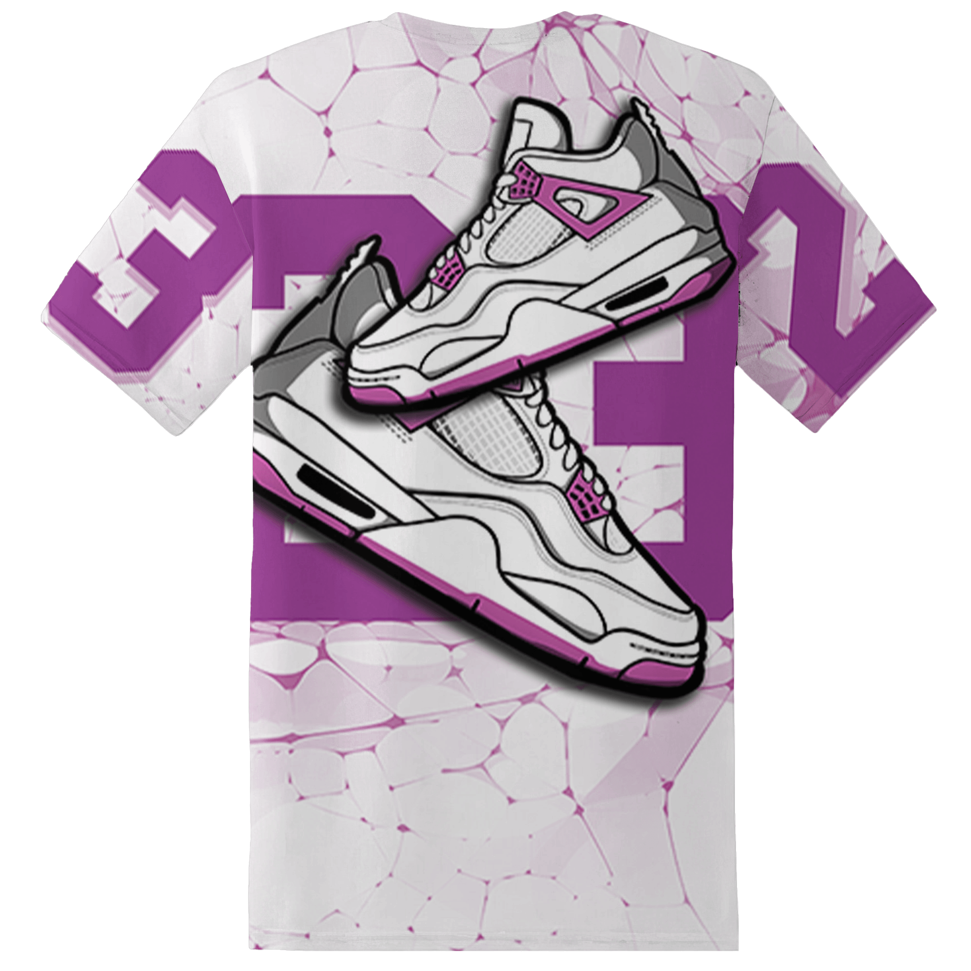 GS Hyper Violet 4s T Shirt Match 23 Sneaker 3D All-Over Print - NastyJamz
