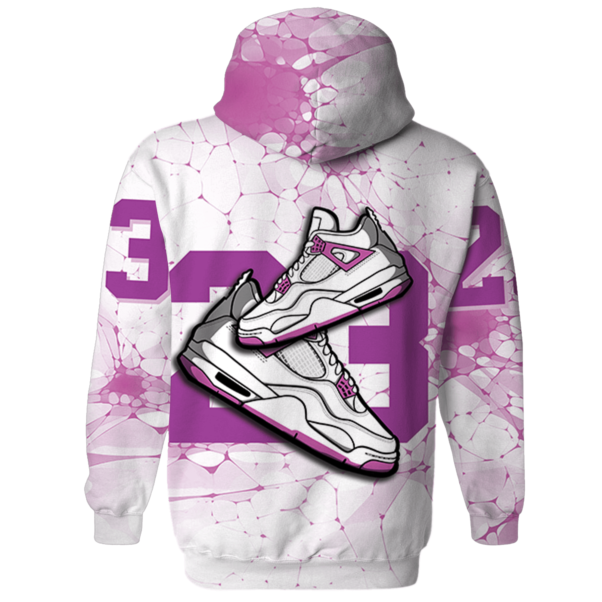 GS Hyper Violet 4s Hoodie Match 23 Sneaker 3D All-Over Print - NastyJamz