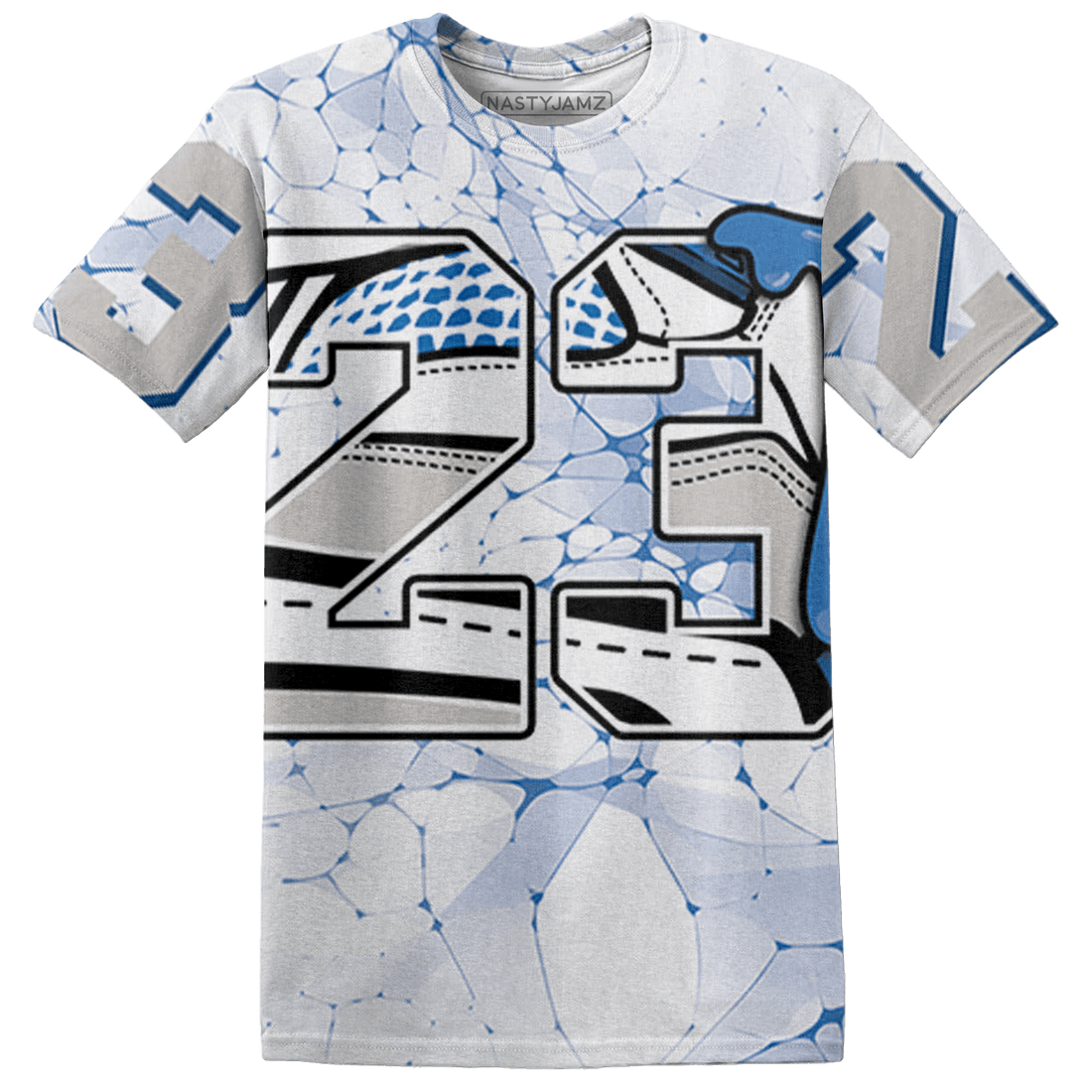 Industrial Blue 4s T Shirt Match 23 Sneaker 3D All-Over Print - NastyJamz