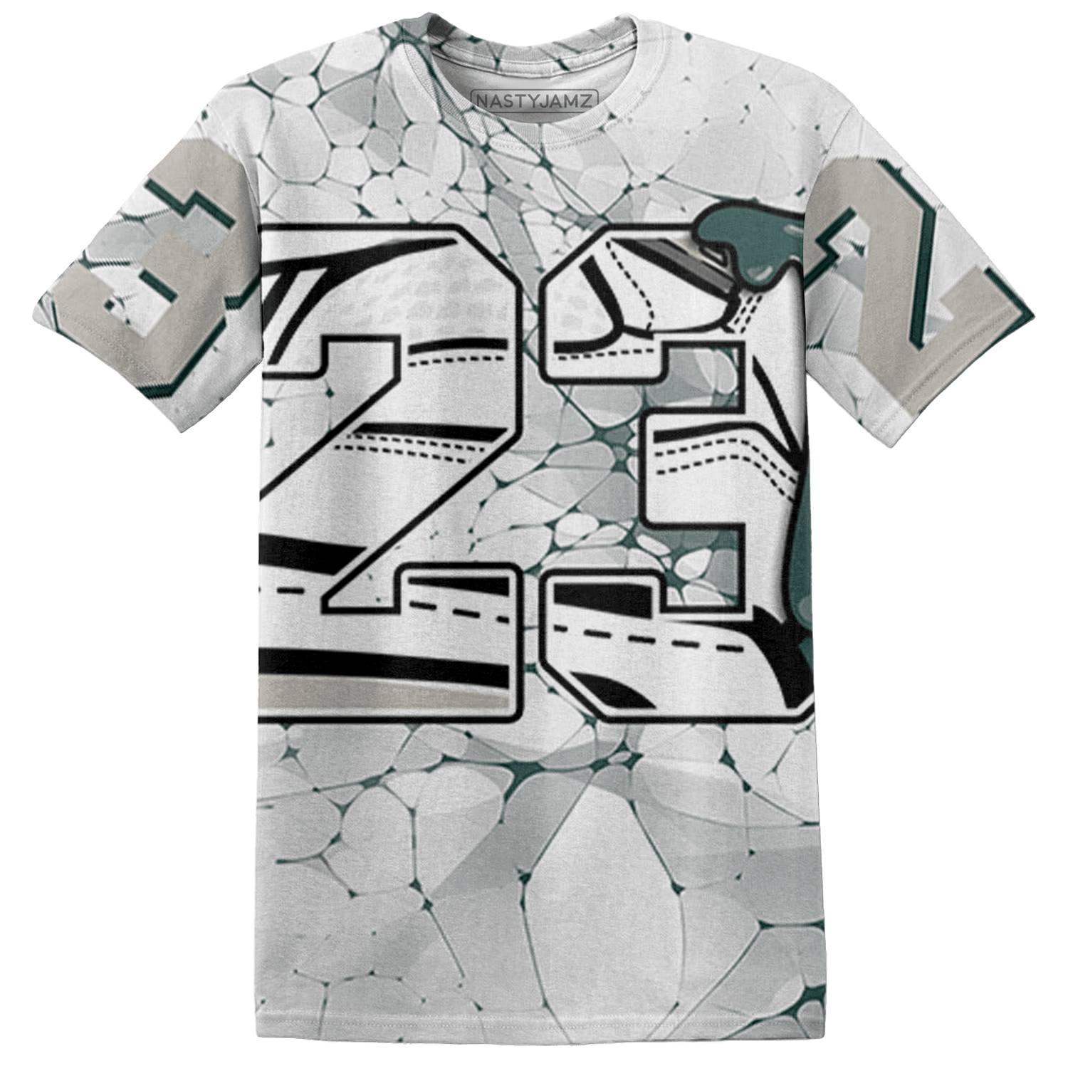 Oxidized Green 4s T Shirt Match 23 Sneaker 3D All-Over Print - NastyJamz