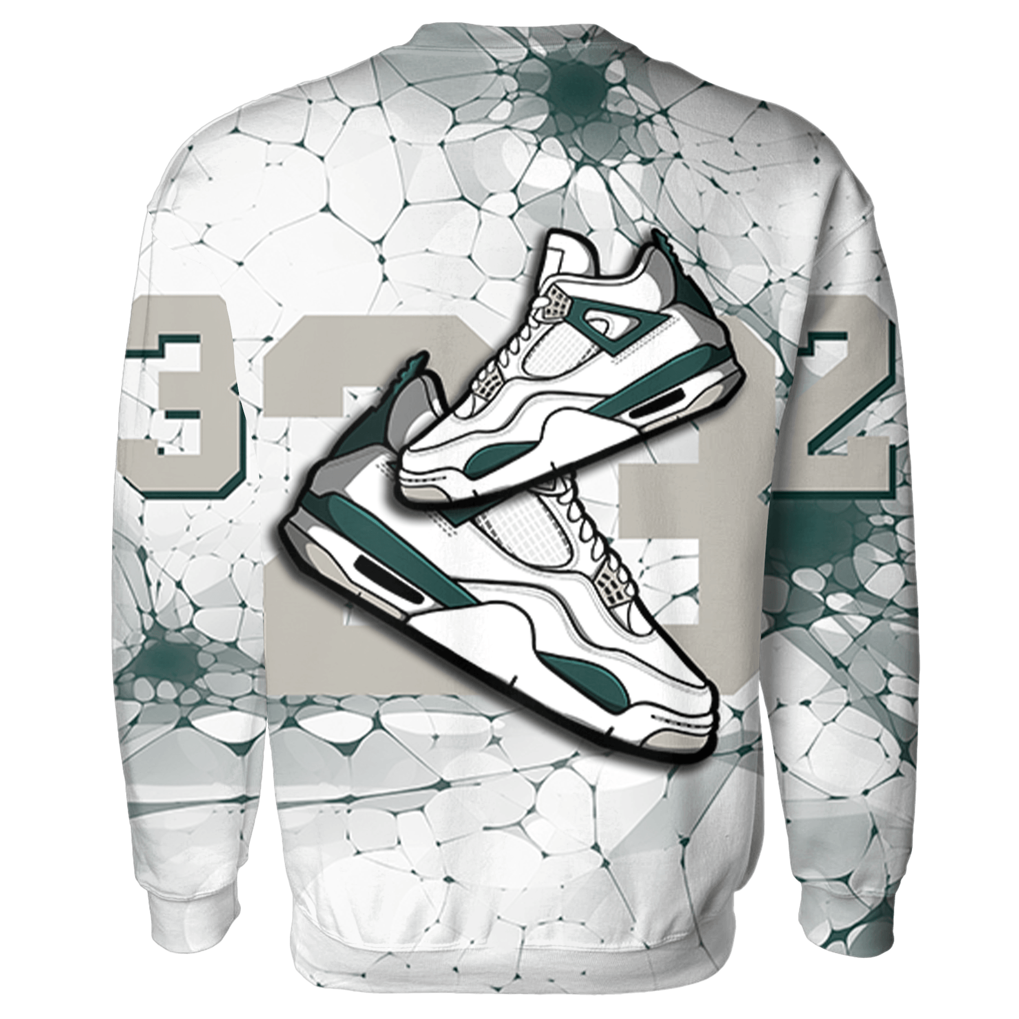 Oxidized Green 4s Sweatshirt Match 23 Sneaker 3D All-Over Print - NastyJamz