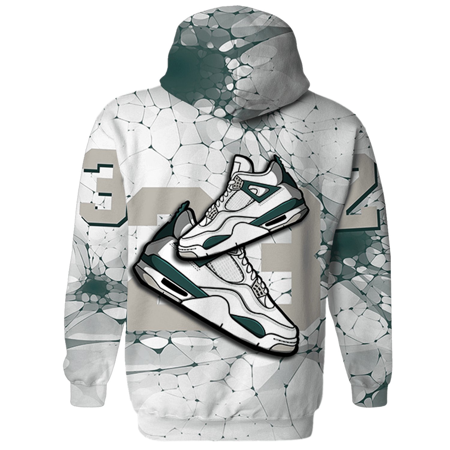 Oxidized Green 4s Hoodie Match 23 Sneaker 3D All-Over Print - NastyJamz