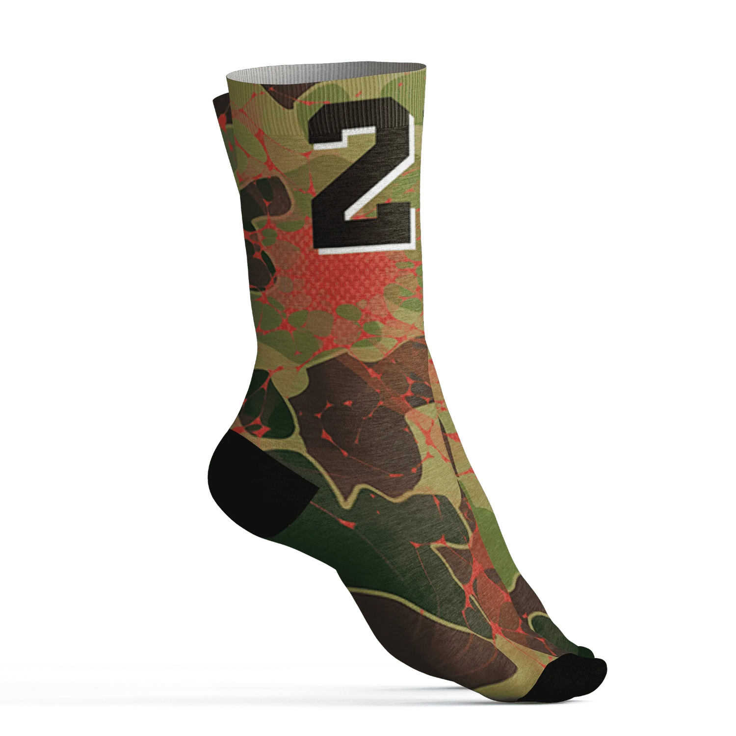 AM-90-Dark-Sage-Solar-Red-NastyJamz-Socks-Match-23-Sneaker-3D