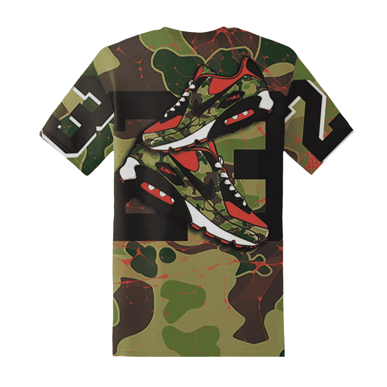 AM-90-Dark-Sage-Solar-Red-NastyJamz-T-Shirt-Match-23-Sneaker-3D