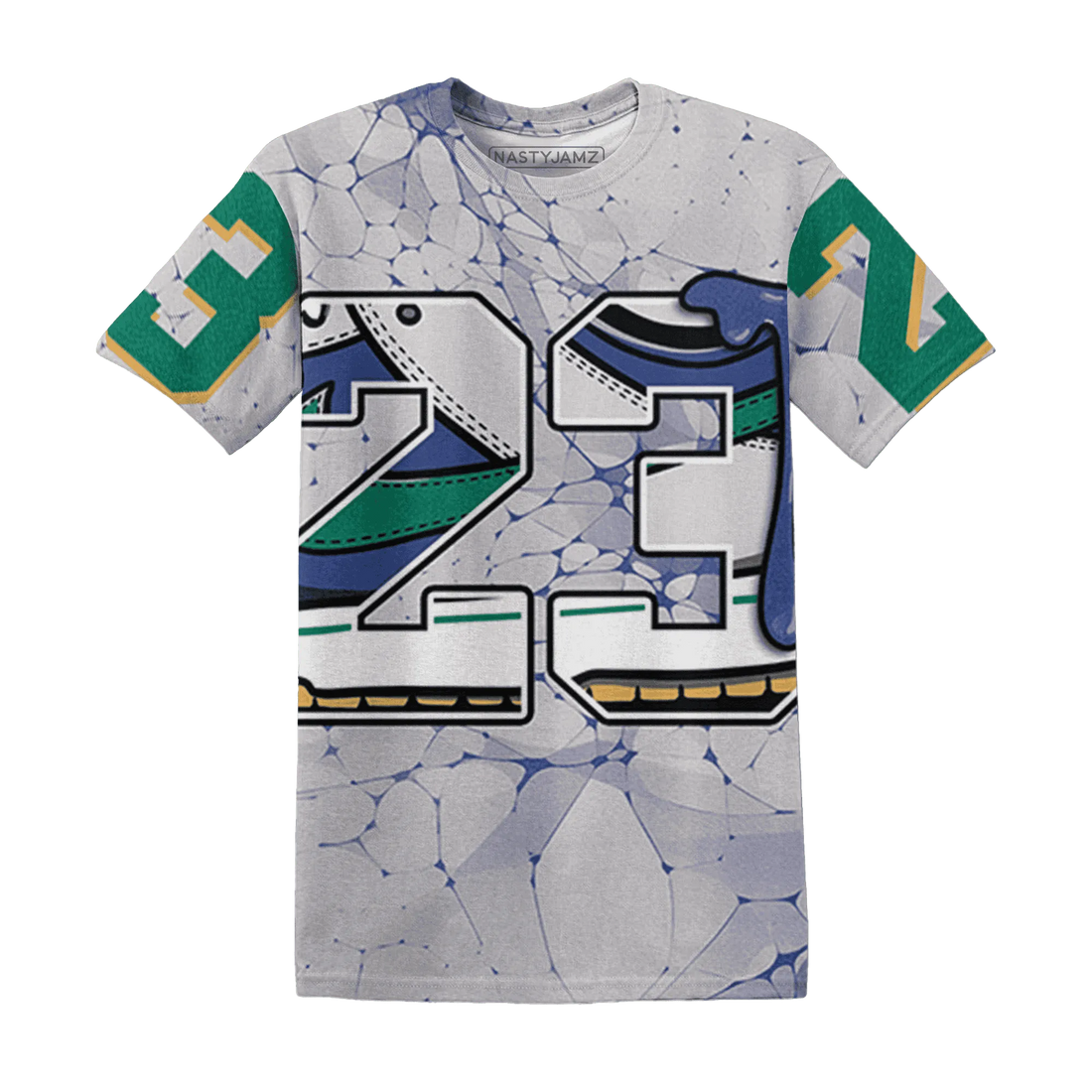 Dunk-Hyper-Royal-Malachite-NastyJamz-T-Shirt-Match-23-Sneaker-3D