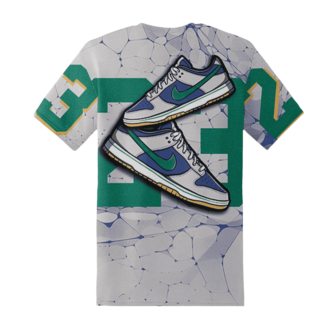 Dunk-Hyper-Royal-Malachite-NastyJamz-T-Shirt-Match-23-Sneaker-3D