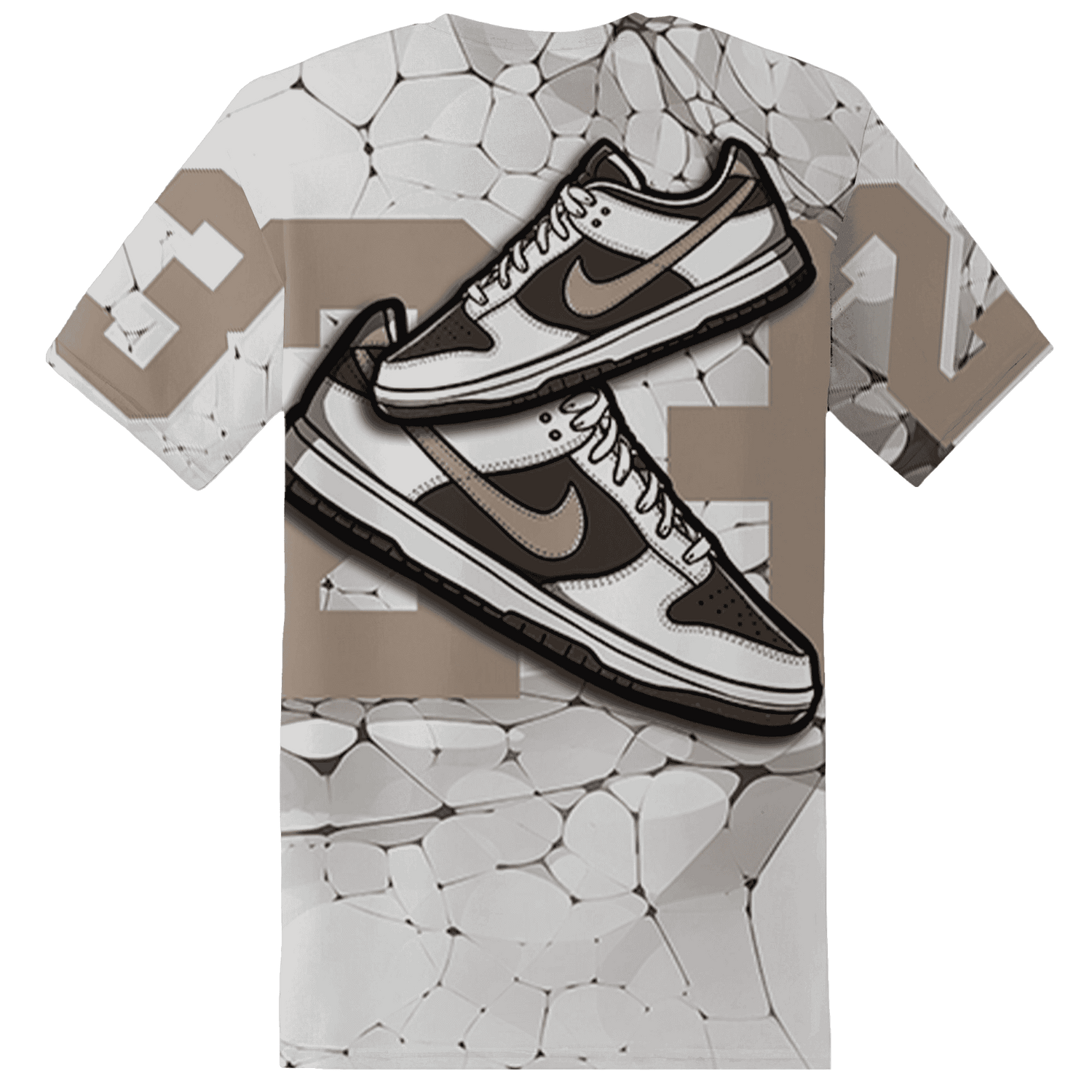 Dunk Low Baroque Brown T Shirt Match 23 Sneaker 3D All-Over Print - NastyJamz