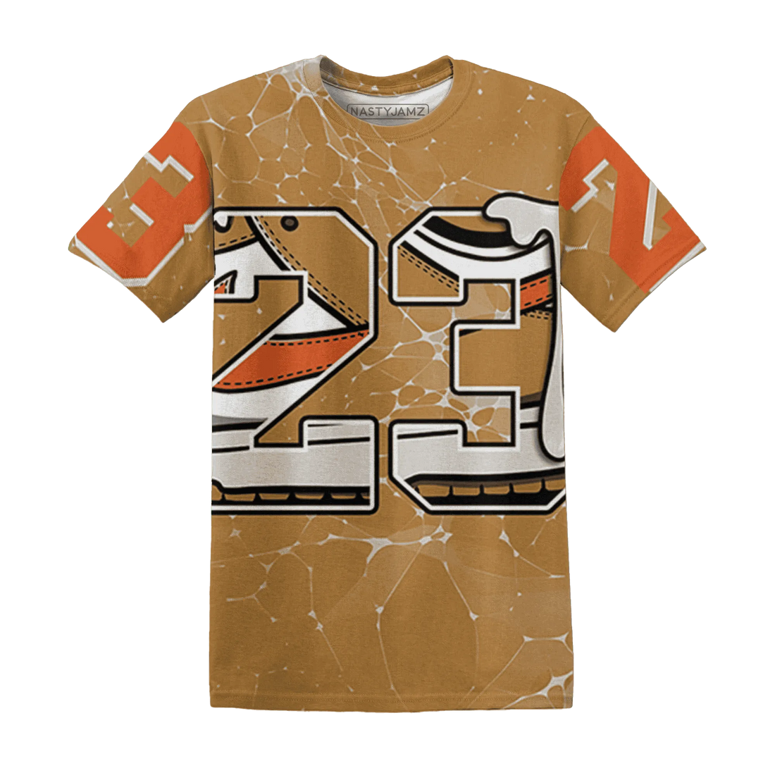 Dunk-Low-Retro-Wheat-Orange-NastyJamz-T-Shirt-Match-23-Sneaker-3D