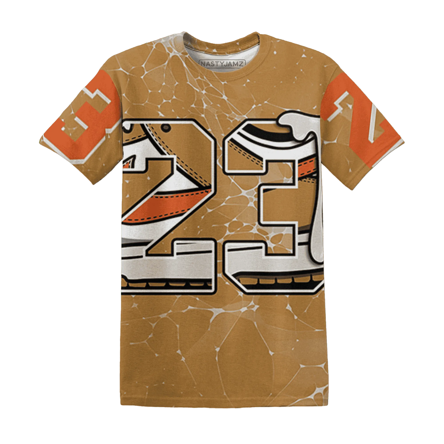 Dunk-Low-Retro-Wheat-Orange-NastyJamz-T-Shirt-Match-23-Sneaker-3D