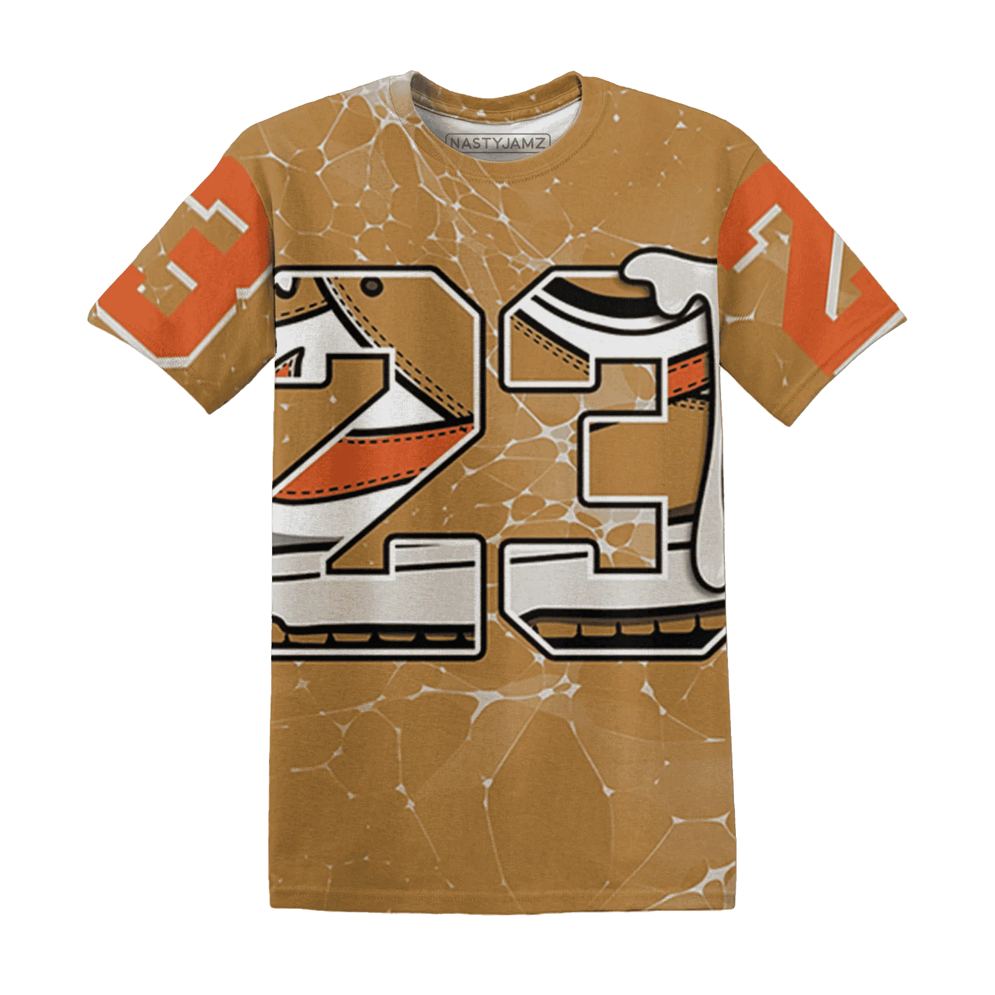 Dunk-Low-Retro-Wheat-Orange-NastyJamz-T-Shirt-Match-23-Sneaker-3D