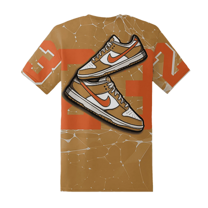 Dunk-Low-Retro-Wheat-Orange-NastyJamz-T-Shirt-Match-23-Sneaker-3D