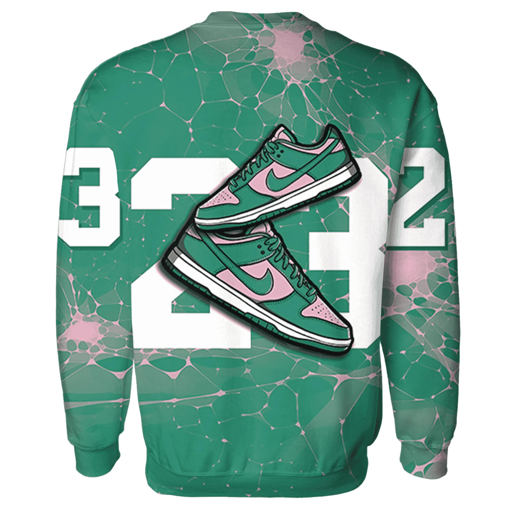 Dunk-Pink-Malachite-Medium-Soft-Low-Sail-Sweatshirt-Match-23-Sneaker-3D