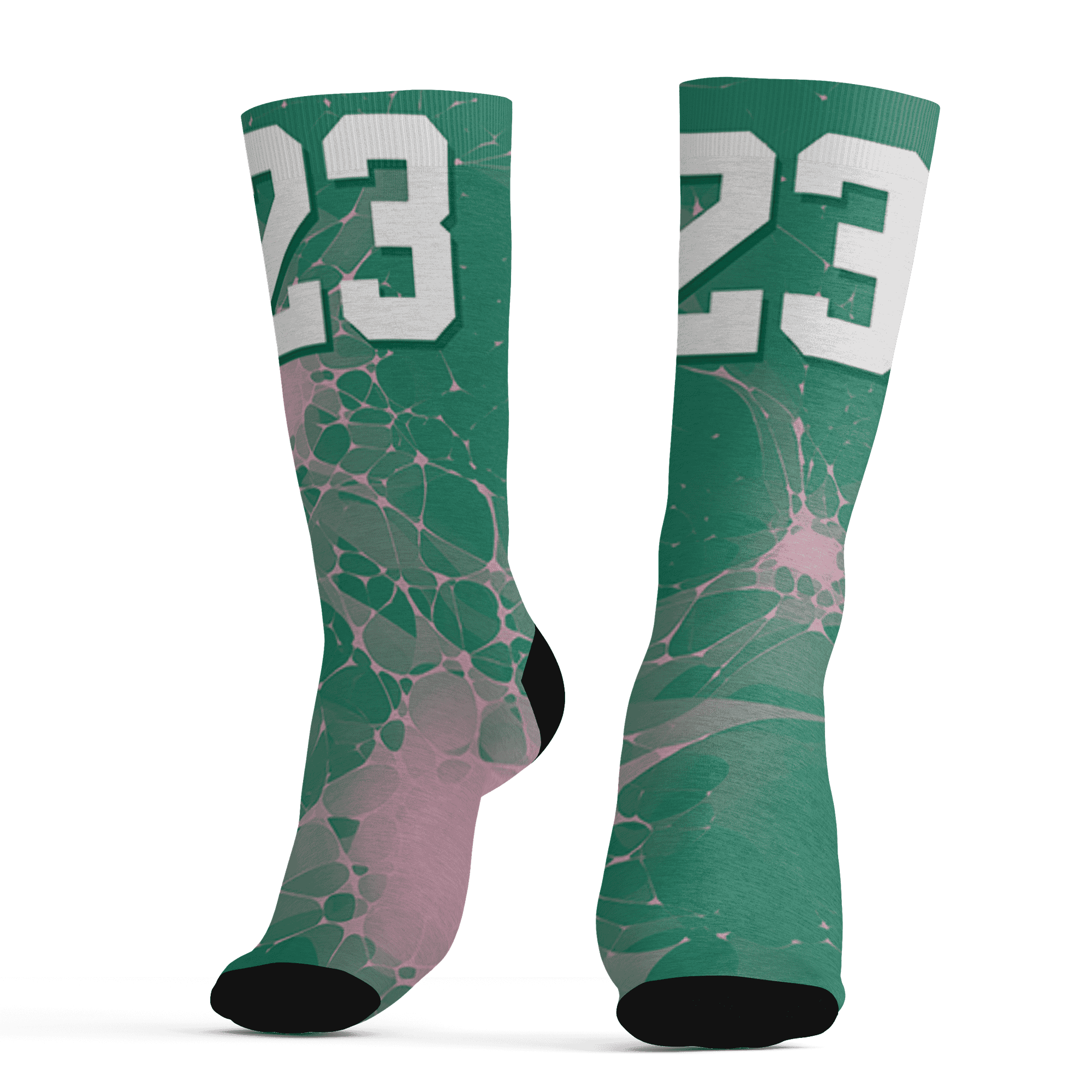 Dunk-Pink-Malachite-Medium-Soft-Low-Sail-Socks-Match-23-Sneaker-3D