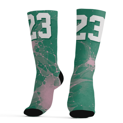 Dunk-Pink-Malachite-Medium-Soft-Low-Sail-Socks-Match-23-Sneaker-3D