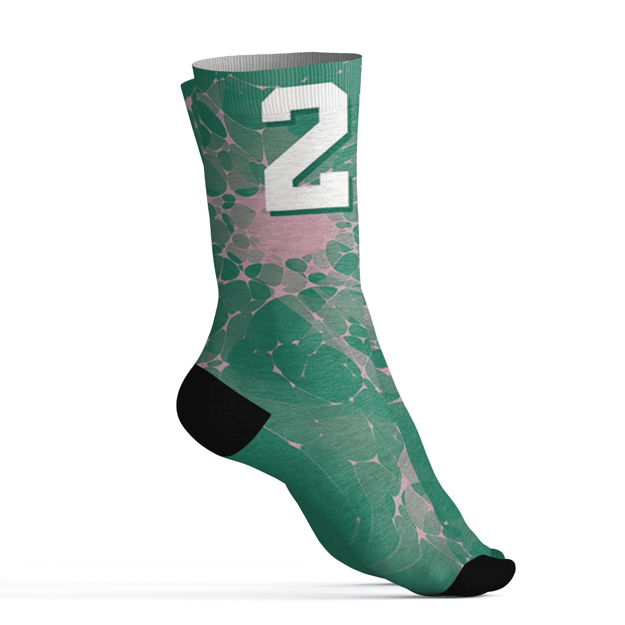 Dunk-Pink-Malachite-Medium-Soft-Low-Sail-Socks-Match-23-Sneaker-3D