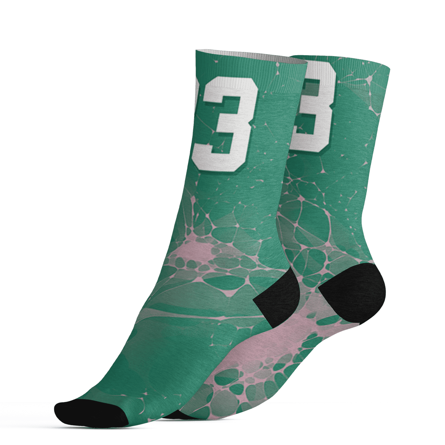 Dunk-Pink-Malachite-Medium-Soft-Low-Sail-Socks-Match-23-Sneaker-3D