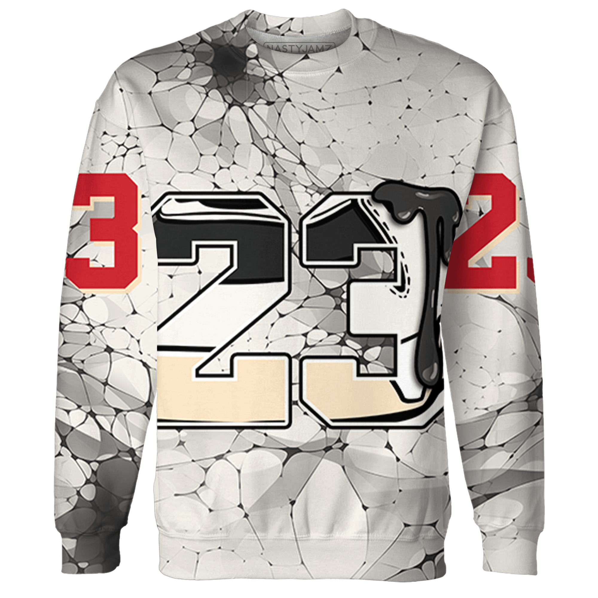 Jumman Jack University Red Sweatshirt Match 23 Sneaker 3D All-Over Print - NastyJamz