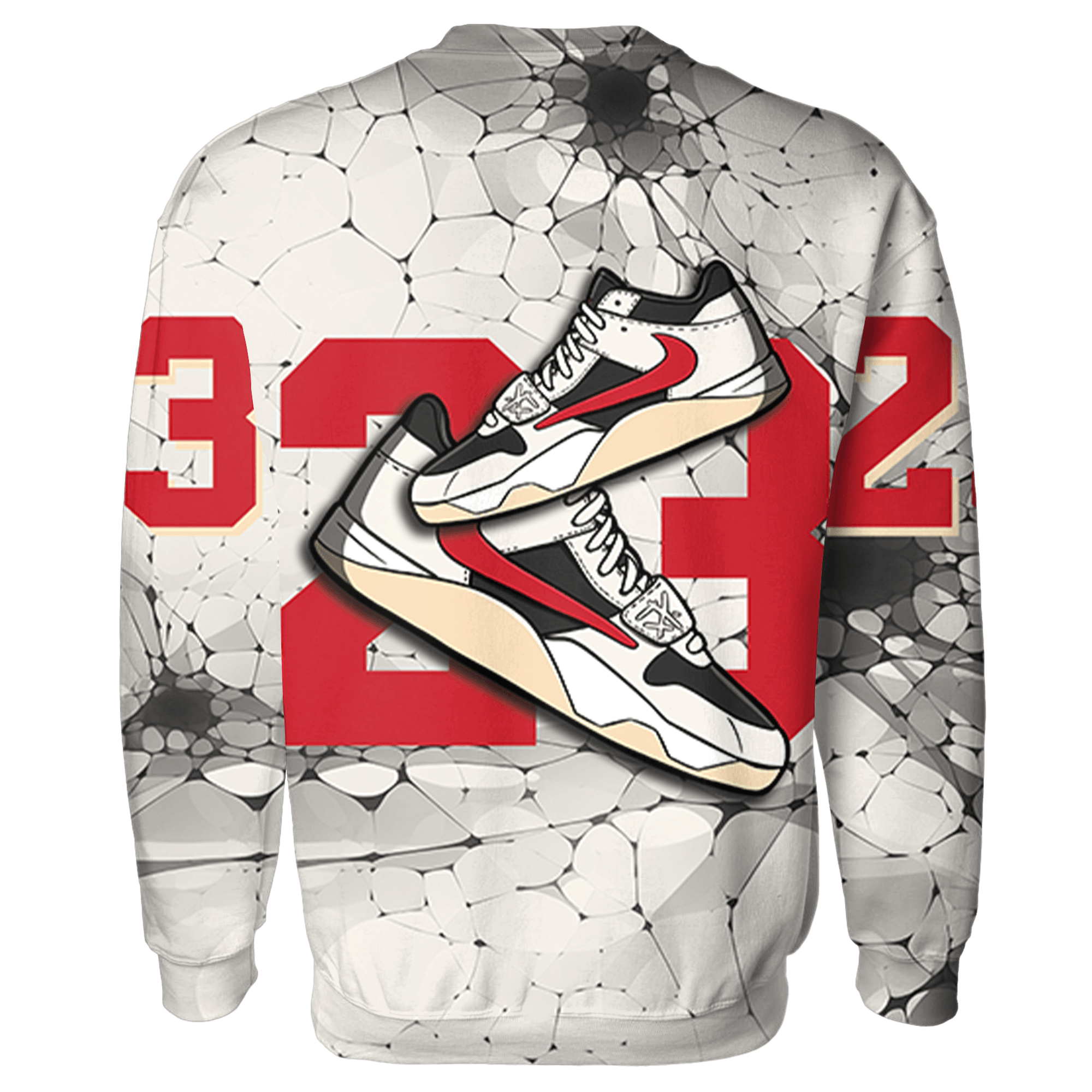 Jumman Jack University Red Sweatshirt Match 23 Sneaker 3D All-Over Print - NastyJamz