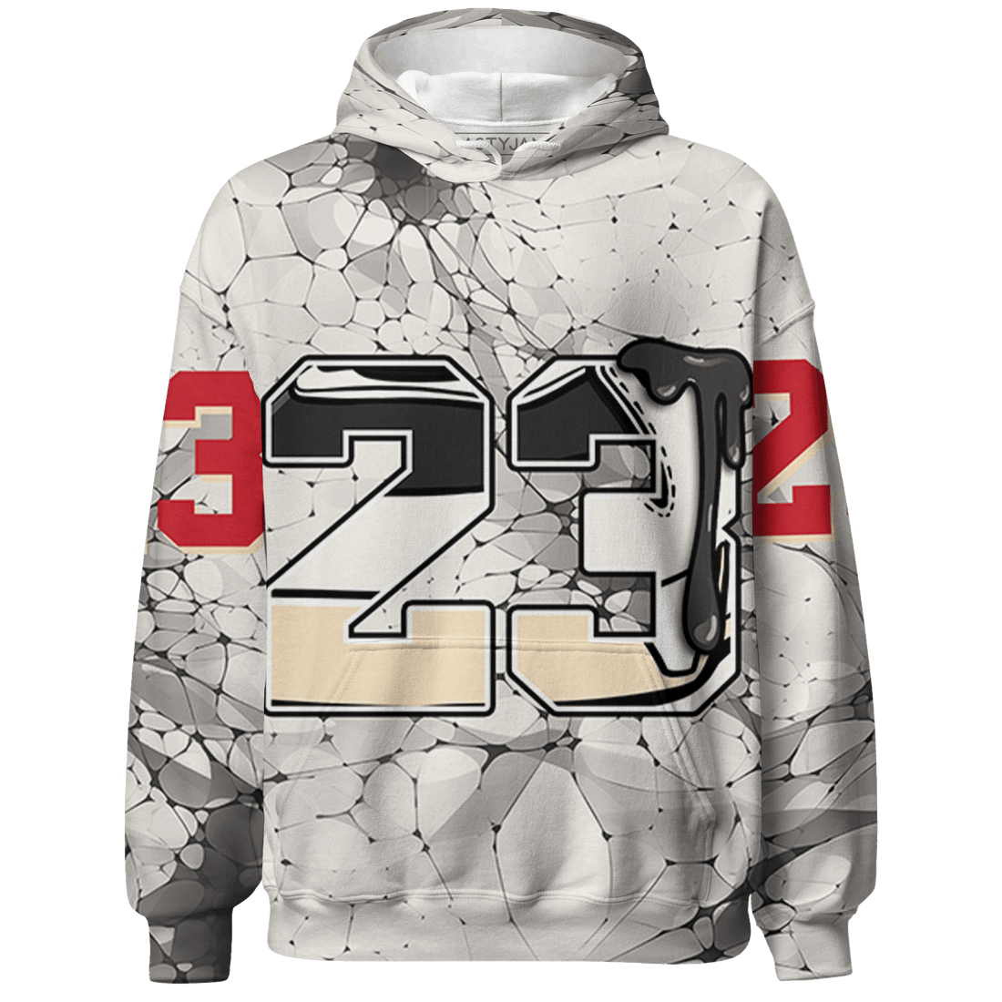 Jumman Jack University Red Hoodie Match 23 Sneaker 3D All-Over Print - NastyJamz