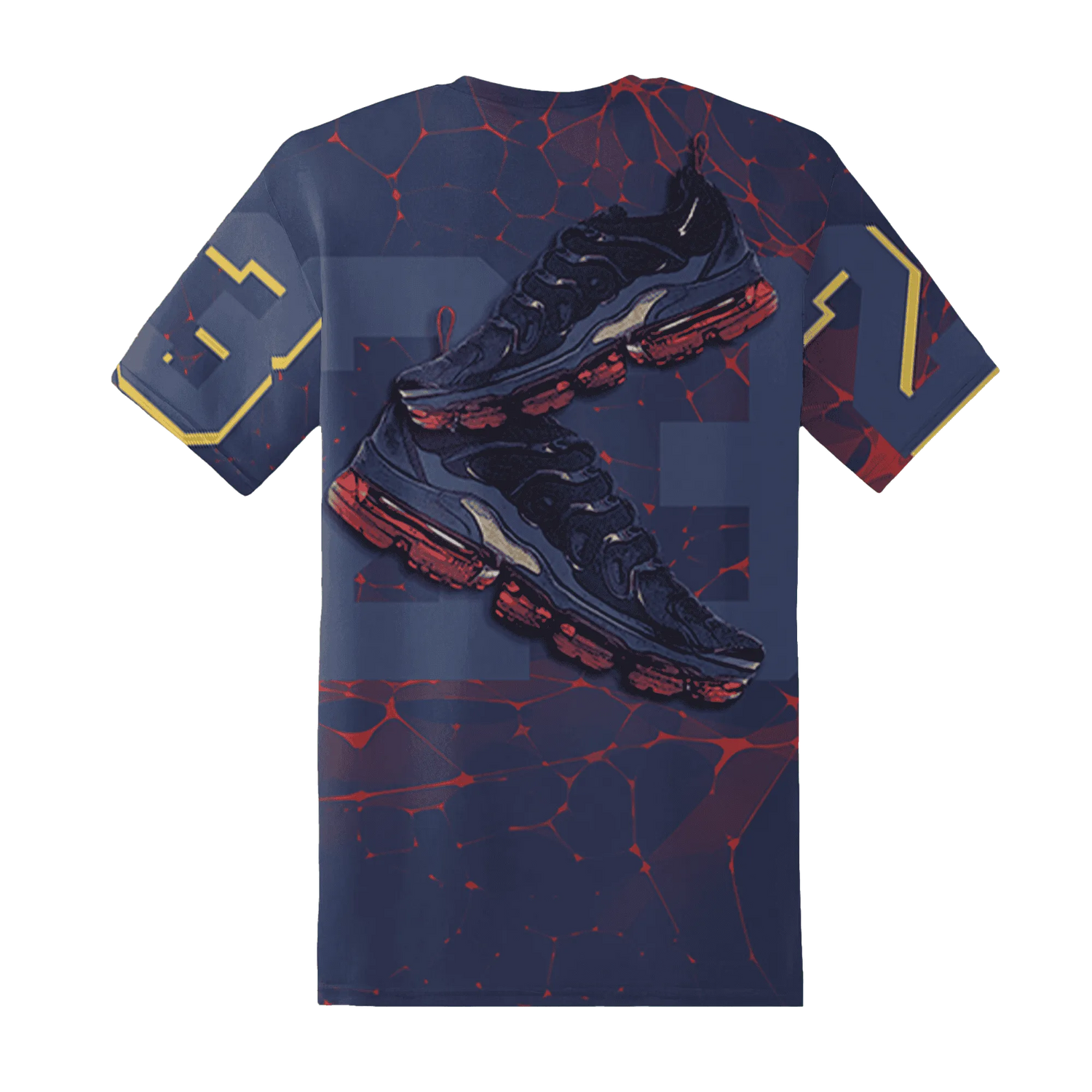 VaporMax-Air-Plus-Midnight-Navy-Gold-Black-T-Shirt-Match-23-Sneaker-3D