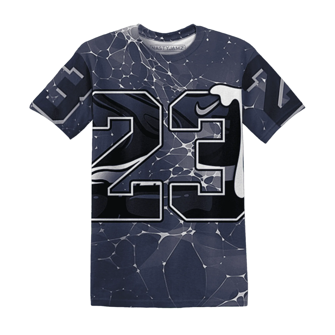 VaporMax-Plus-Midnight-Navy-White-Metallic-Silver-NastyJamz-T-Shirt-Match-23-Sneaker-3D