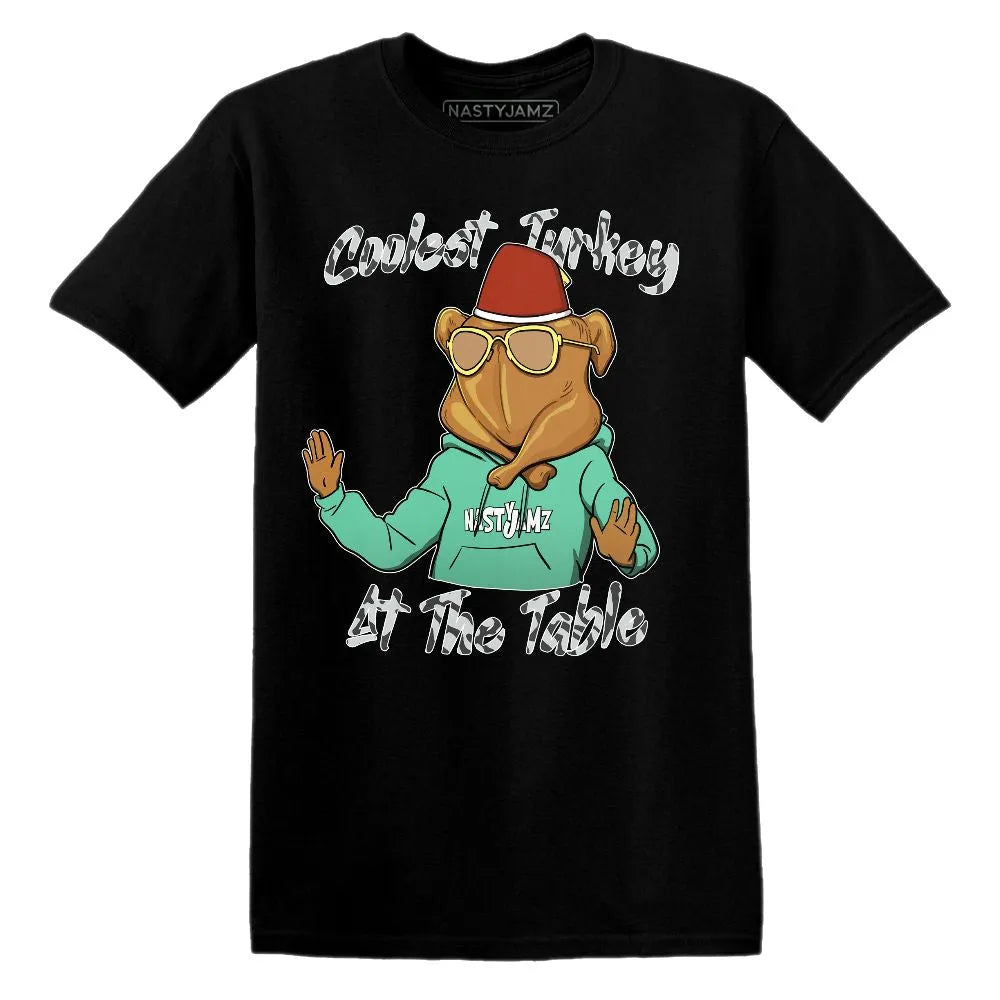 Coolest Turkey AJ 3 Green Glow NastyJamz Website T-Shirt 2D