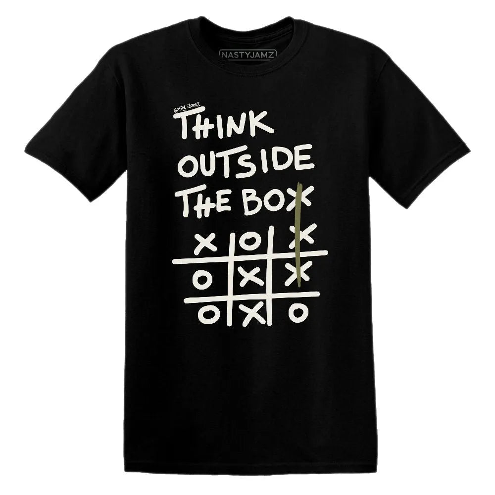 Think Outside The Box AJ 1 Medium Olive NastyJamz Website T-Shirt 2D