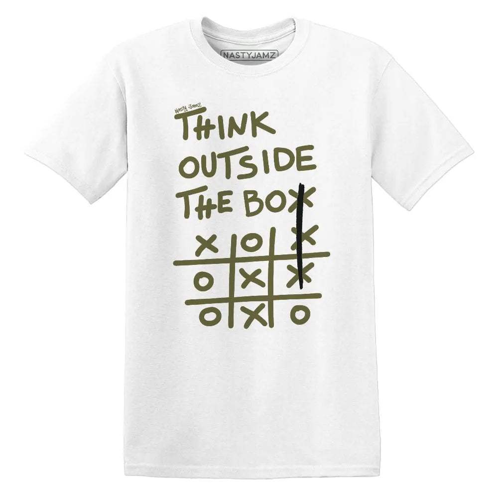 Think Outside The Box AJ 1 Medium Olive NastyJamz Website T-Shirt 2D