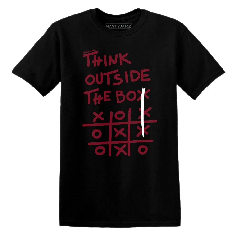 Think Outside The Box AJ 1 White Team Red NastyJamz Website T-Shirt 2D