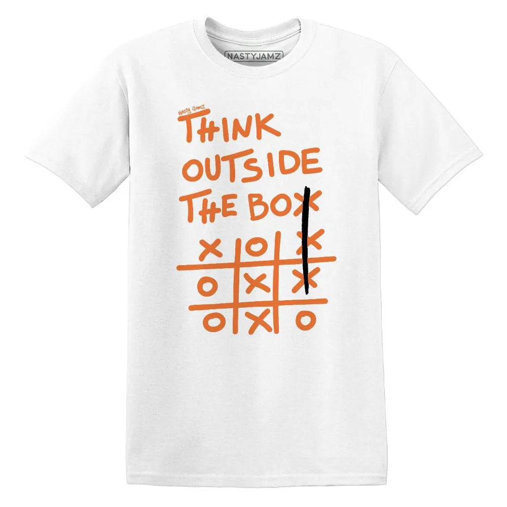 Think Outside The Box AM TW White Orange NastyJamz Website T-Shirt 2D