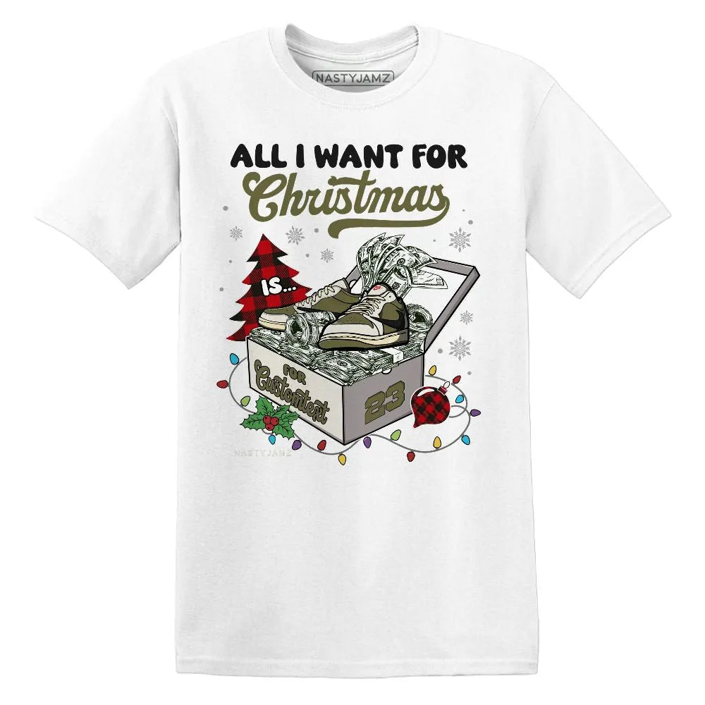 Dollar Sneaker Box Christmas AJ 1 Medium Olive NastyJamz Website T-Shirt 2D