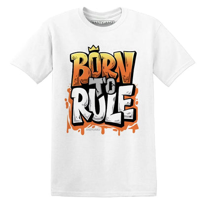 Born To Rule AM TW White Orange NastyJamz Website T-Shirt 2D