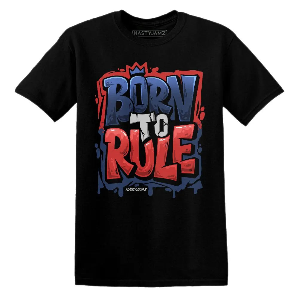 Born To Rule VaporMax Gold Navy Midnight NastyJamz Website T-Shirt 2D