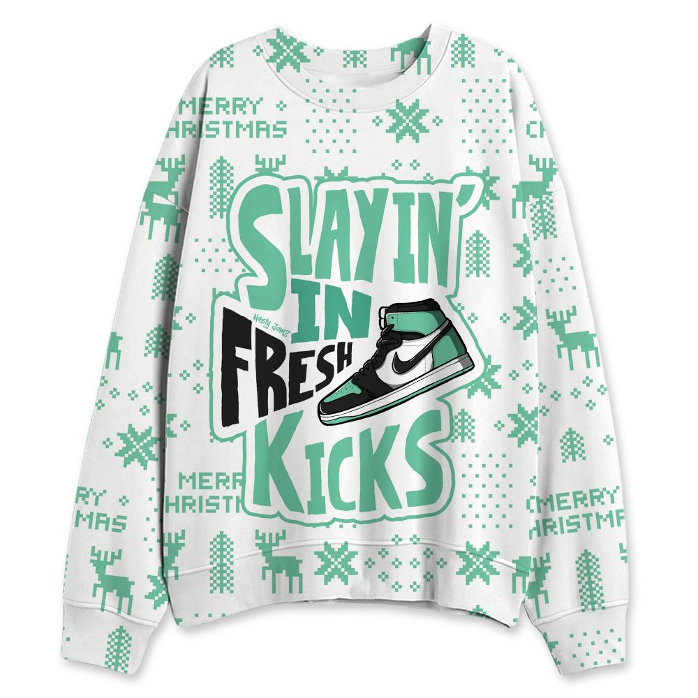 Green-Glow-1s-NastyJamz-Sweatshirt-Match-Slayin-Kicks-All-Over-Print