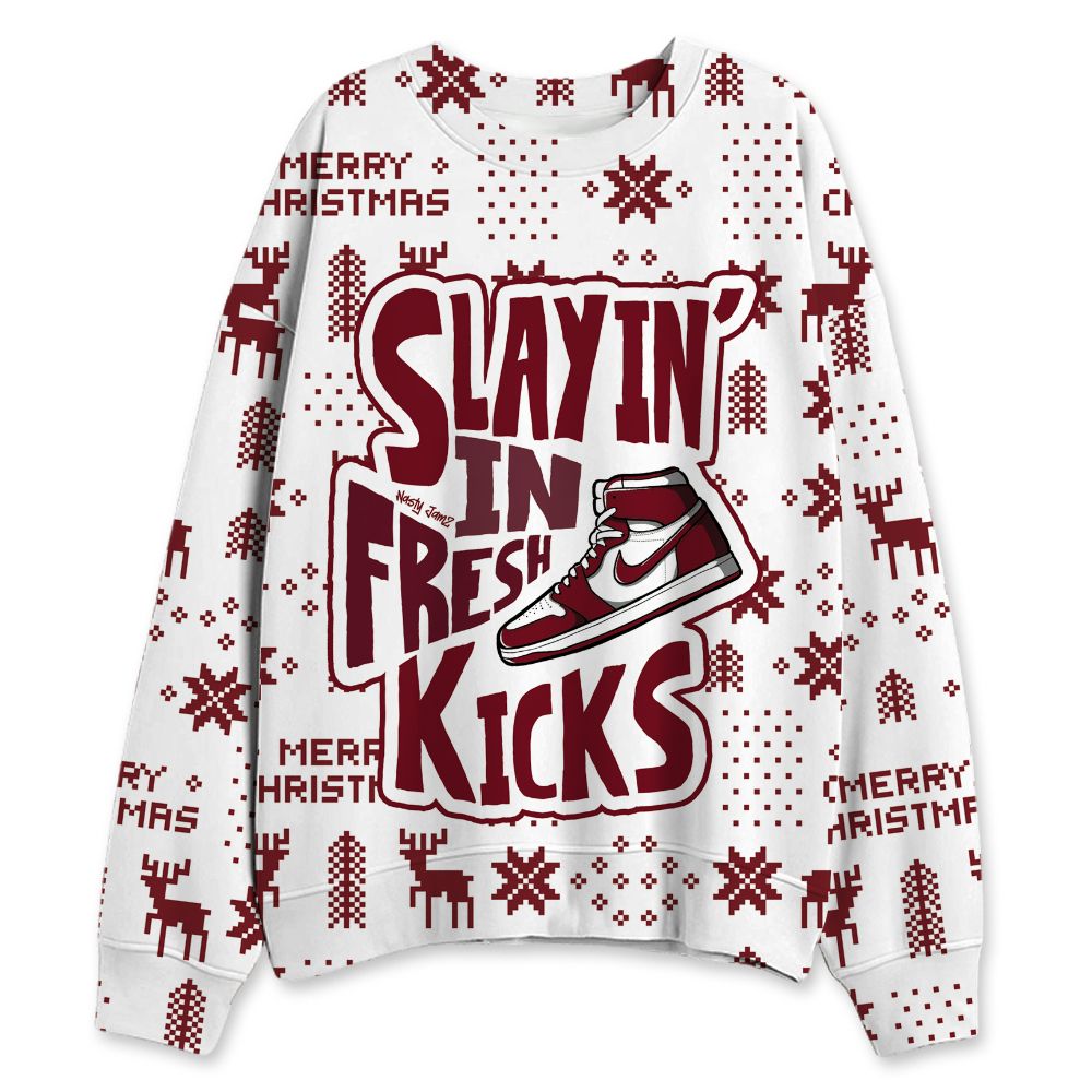 White-Team-Red-1s-NastyJamz-Sweatshirt-Match-Slayin-Kicks-All-Over-Print